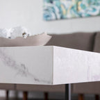 SEI Furniture Kiernan Modern Faux Marble Coffee Table