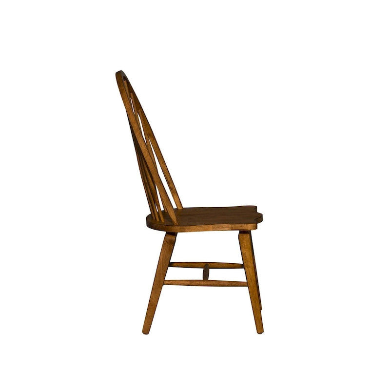 The Gray Barn Hearthstone Ridge Tobacco Windsor Back Side Chair (Set of 2)