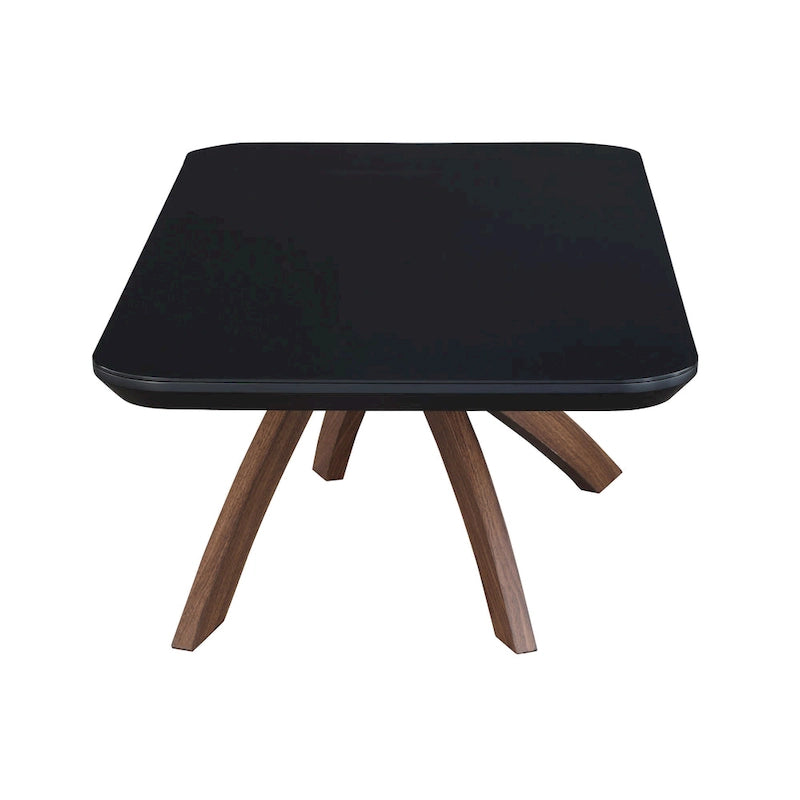Somette Emerson Sleek Black Glass Cocktail Table