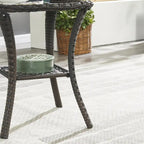 Outdoor Wicker Side Table Patio Rattan Furniture Table