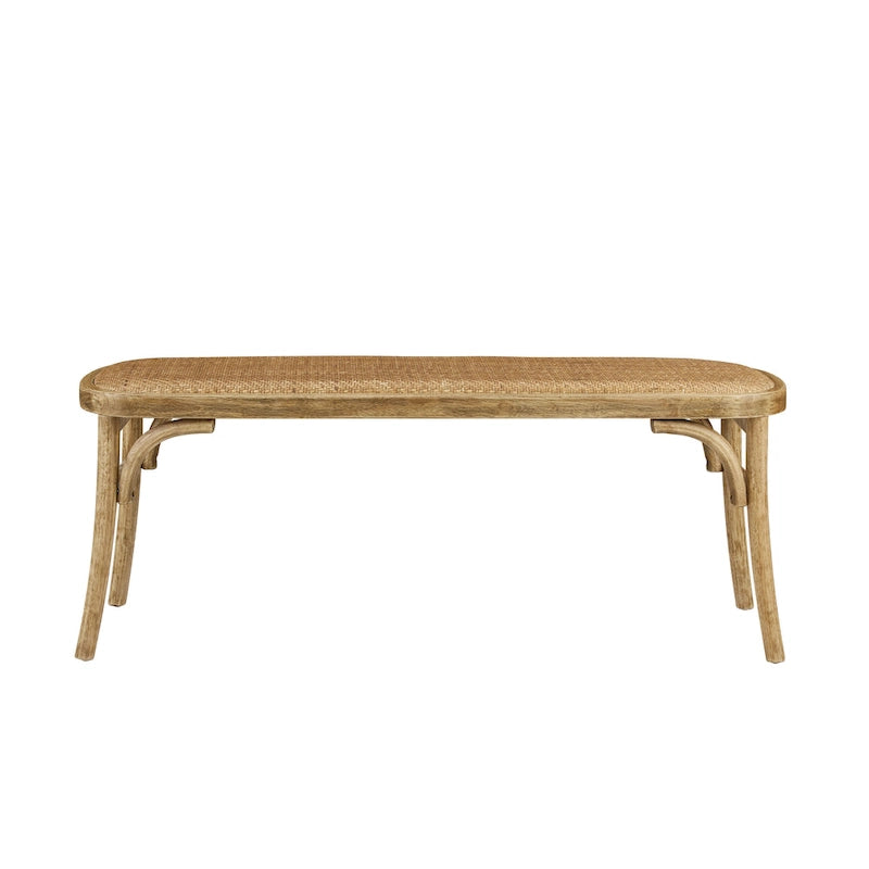 Bentwood Rattan Bench