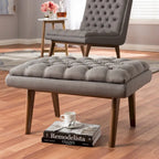Mid-Century Upholstered Ottoman by Baxton Studio