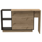 TUHOME Sicilia Kitchen Island with 2 Open Shelves, Double Door Cabinet, and 3 Inner Shelves