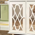55W Mirrored Credenza Sideboards Buffets Cabinet Bookcase Living Room