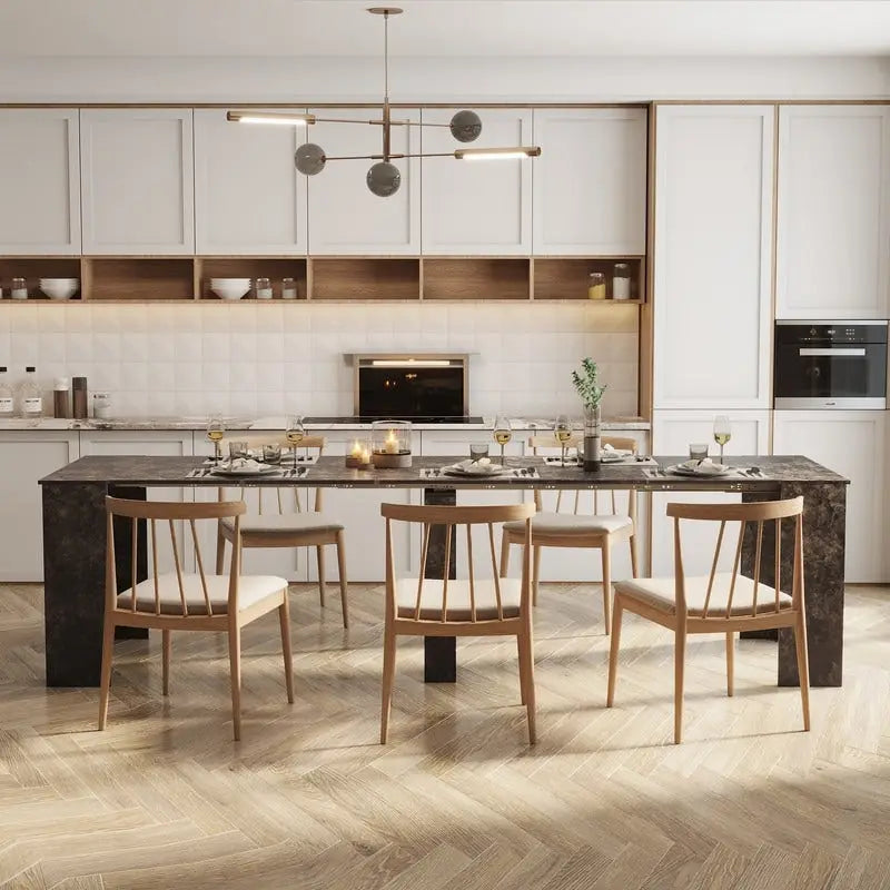 Multifunctional Extendable Wooden Dining Table