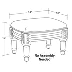 Bird Watch Wood Upholstered Footstool