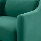 28.34W Set Of 2 Accent Armchair, Velvet Barrel Chair with Solid Wood Legs