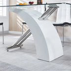 Rectangular Glass Top Dining Table