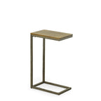 C-Form Accent Table - Harvest Oak Top - Aged Iron Base
