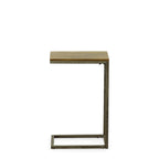 C-Form Accent Table - Harvest Oak Top - Aged Iron Base