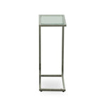 C-Form Accent Table - Harvest Oak Top - Aged Iron Base