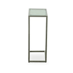 C-Form Accent Table - Harvest Oak Top - Aged Iron Base