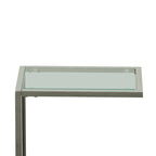 C-Form Accent Table - Harvest Oak Top - Aged Iron Base