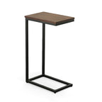 C-Form Accent Table - Harvest Oak Top - Aged Iron Base