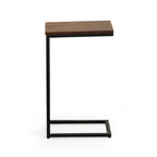 C-Form Accent Table - Harvest Oak Top - Aged Iron Base