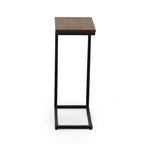 C-Form Accent Table - Harvest Oak Top - Aged Iron Base
