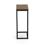 C-Form Accent Table - Harvest Oak Top - Aged Iron Base