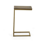 C-Form Accent Table - Harvest Oak Top - Aged Iron Base