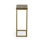 C-Form Accent Table - Harvest Oak Top - Aged Iron Base