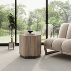 Hexagonal Coffee Table, Scratch Resistant Center Table with Drawers