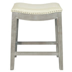 Elmo Bonded Leather Saddle Seat Counter Stool