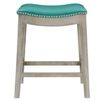 Elmo Bonded Leather Saddle Seat Counter Stool