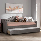 Contemporary Fabric Daybed with Trundle by Baxton Studio