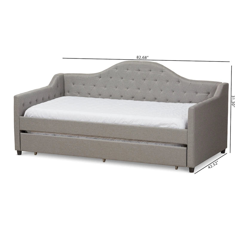 Contemporary Fabric Daybed with Trundle by Baxton Studio