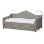 Contemporary Fabric Daybed with Trundle by Baxton Studio