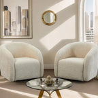 Kiptin 31.7W 360 Degree Swivel Barrel Accent Chair (Set of 2)