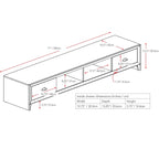 Extra Wide Low Profile TV Stand, for TVs up to 85