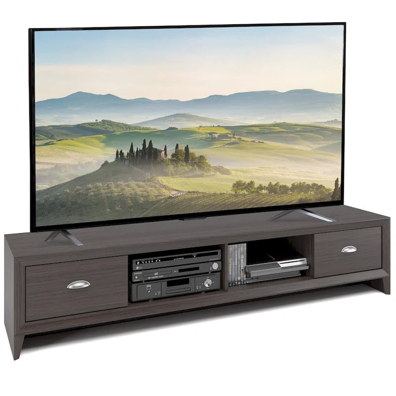 Extra Wide Low Profile TV Stand, for TVs up to 85