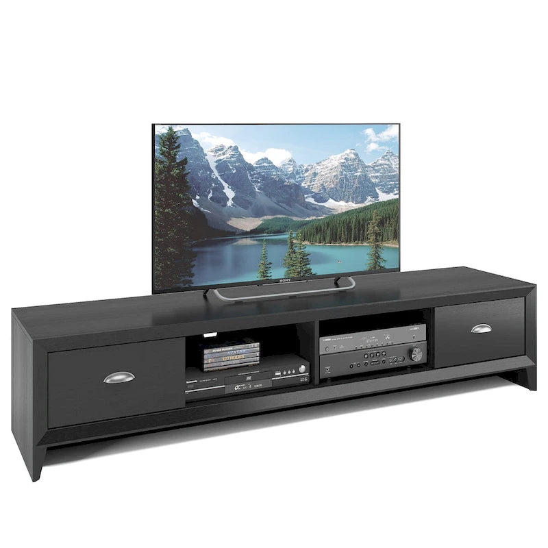 Extra Wide Low Profile TV Stand, for TVs up to 85