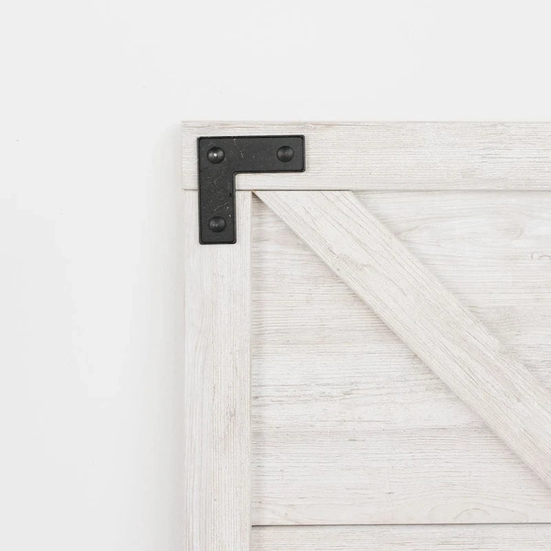 Signature Design by Ashley Shawburn Whitewashed Crossbuck Panel Headboard