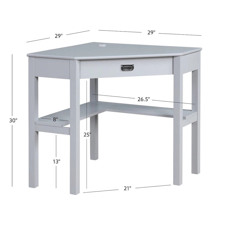 Poppy Corner Classic Writing Desk with Storage