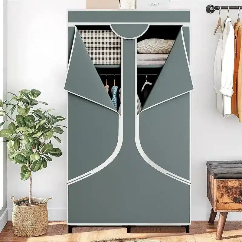 Portable Wardrobe Closet Clothing Organizer - 17.7D x 34.6W x 66.1H