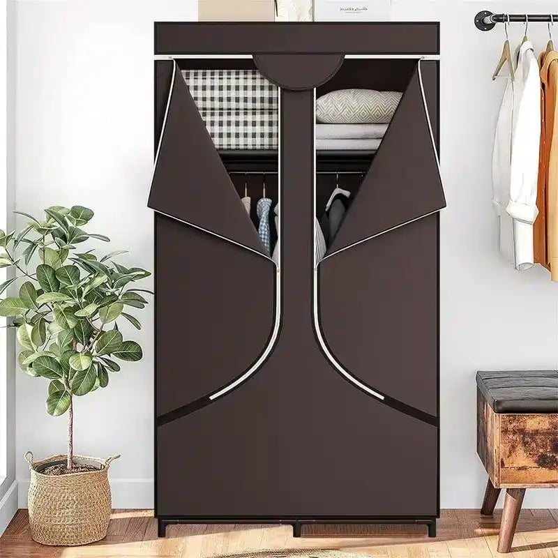 Portable Wardrobe Closet Clothing Organizer - 17.7D x 34.6W x 66.1H