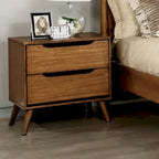 Fopp Mid-century Modern Oak Wood 2-Piece Platform Bedroom Set by Furniture of America