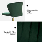 Ilia Modern Velvet Wingback 360 degree Ergonomic Office Task Chair with Channel Tufted Back by HULALA HOME
