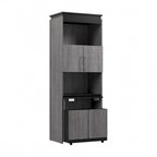 Orion 30W Tall Storage Cabinet with Doors and Fold-Out Desk by Bestar