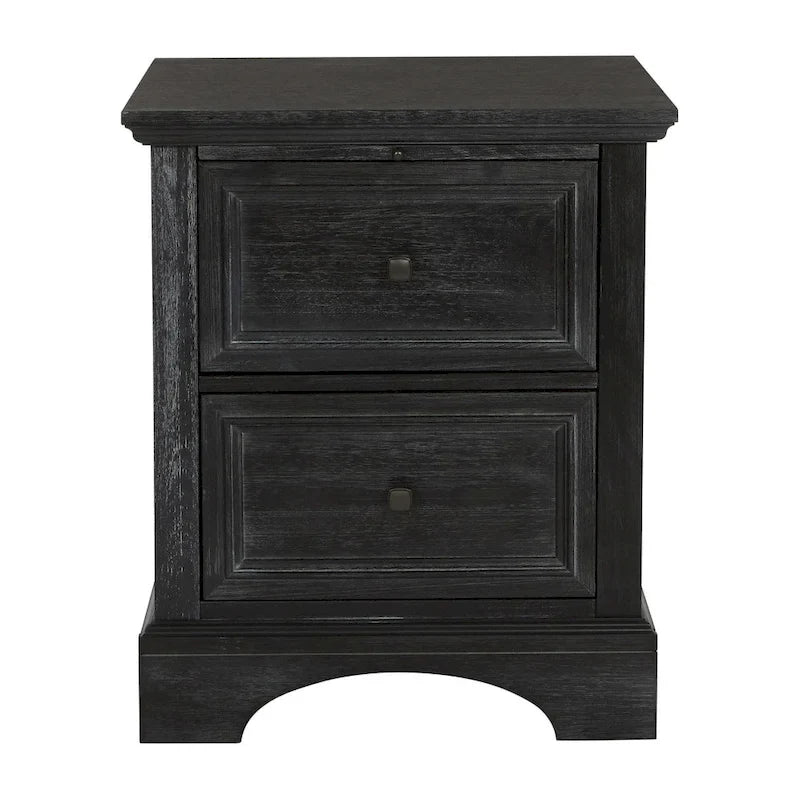 Farmhouse Basics King Bedroom Set with 2 Nightstands, 1 Dresser and 1 Mirror