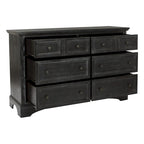 Farmhouse Basics King Bedroom Set with 2 Nightstands, 1 Dresser and 1 Mirror