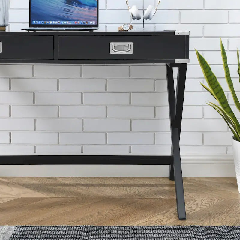 Solid Wood Computer Desk with Drawers