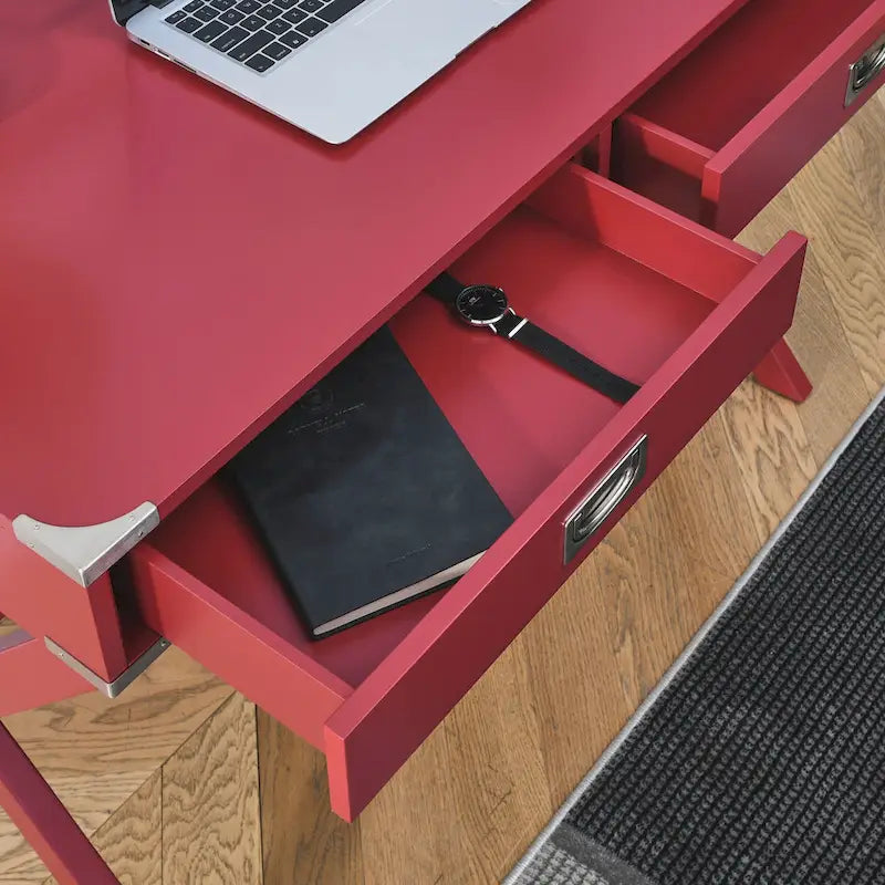 Solid Wood Computer Desk with Drawers