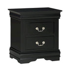 Lillie 6 Piece Black Wooden Sleigh Bedroom Set