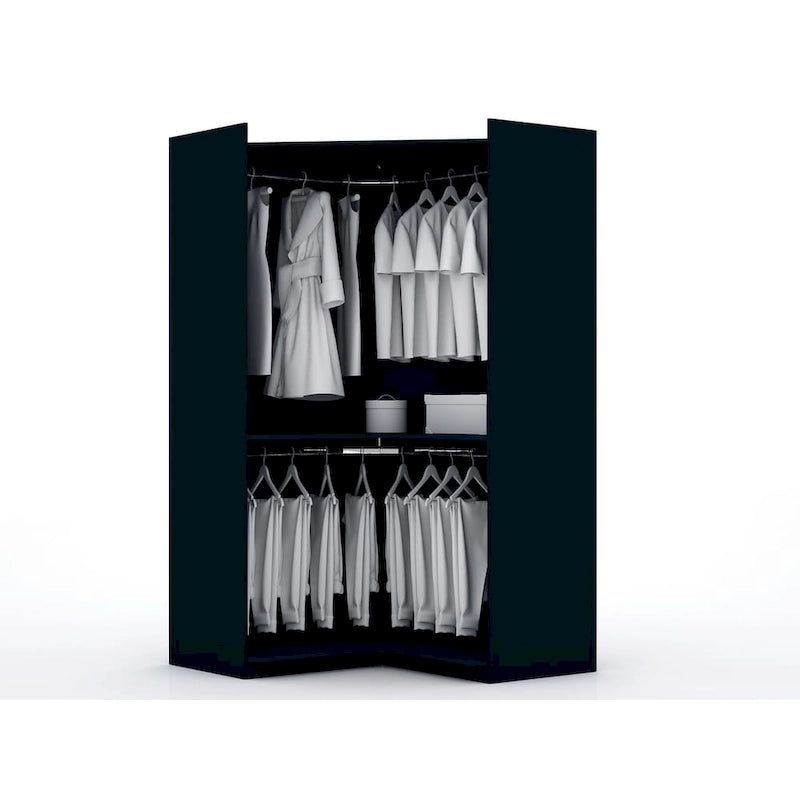 Mulberry Open 3 Sectional Modern 4 Drawer Wardrobe Corner Closet Set of 3