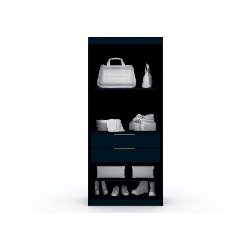 Mulberry Open 3 Sectional Modern 4 Drawer Wardrobe Corner Closet Set of 3