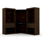 Mulberry Open 3 Sectional Modern 4 Drawer Wardrobe Corner Closet Set of 3