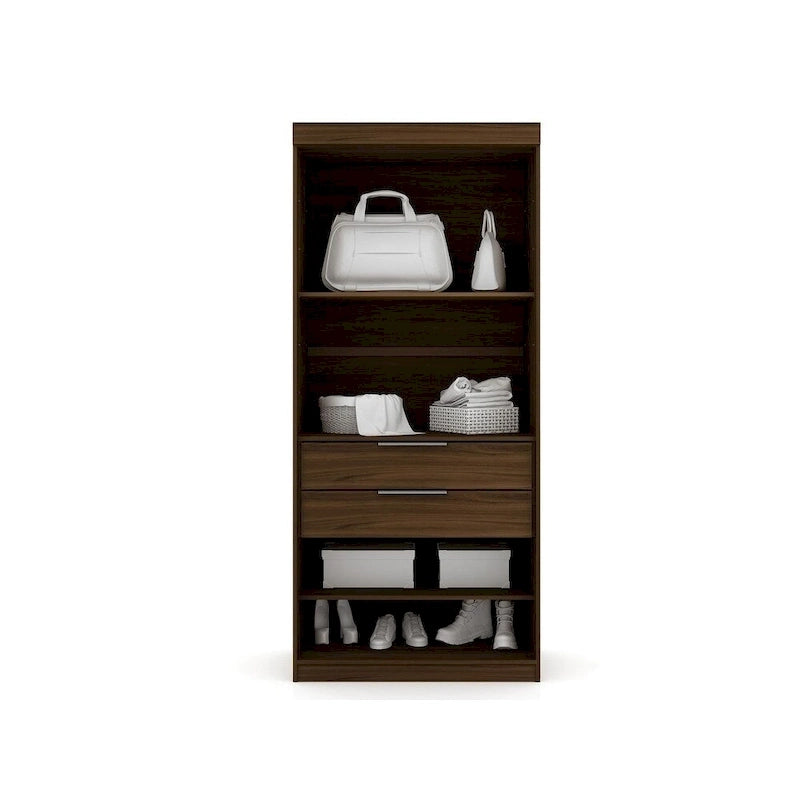 Mulberry Open 3 Sectional Modern 4 Drawer Wardrobe Corner Closet Set of 3