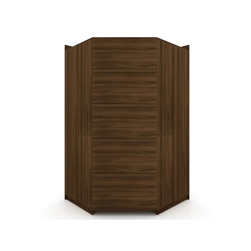 Mulberry Open 3 Sectional Modern 4 Drawer Wardrobe Corner Closet Set of 3